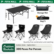 Folding Camping Chair Table Set Outdoor Equipmen Picnic Iron Table Portable 95cm 120cm Lifting Table