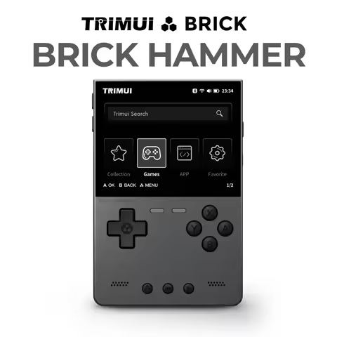 Trimui Brick Hammer Handheld Game Console 3.2 Inch 1024*768 IPS Screen 3000mAh Metal Open Source Ret