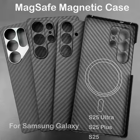 Carbon Fiber Case For Samsung Galaxy S25 Ultra/S25+/S25/S25 Edge Lens Camera Protection Aramid Fiber