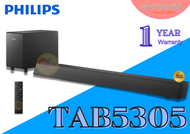 ลำโพง PHILIPS รุ่น (TAB5305) Soundbar Speaker 2.1 CH 30 Watt ประกัน 1 ปีจากศูนย์ *ของแท้ 100%*