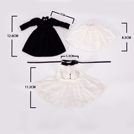 Classic Black White Apron Set O.b.24 Azone6 BJD Doll Maid Outfit Blythe Doll Cloth Youth Fashion Dol