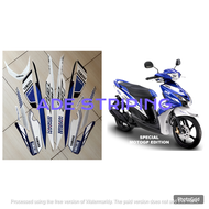 stiker striping motor lis les body yamaha mio gt versi gp 2014 putih biru 1set