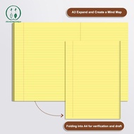 [Chicnest] 50sheets Thiened A3 A3 Notebook Mind  Planning Tearable Draft Paper Students Writing Lega