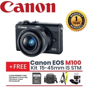 Canon EOS M100 Mirrorless Digital Camera with 15-45mm Lens (Ready Stock)