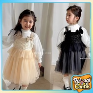 Uisa 6 Months - 5 Years Princess Dress for Girls Bow Decoration Party Dress for Girls Baby Dress Lon