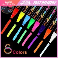 8 Colors Neon Chalk Pens Set 7mm Liquid Chalk Erasable Highlighter Pen Neon Marker Pen for LED Windo