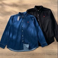 外國預訂 2色選 polo ralph lauren 刺繡logo 長袖牛仔襯衫