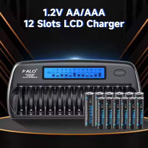 CITYORK 1.2V AA AAA NIMH Rechargeable Batteries 2A 3A With 12 Slots Fast Smart Intelligent charger f