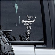 1 Peter 2:24 Cross Flower Decal, Catholic Car Window Decals, 6 Inches UV DTF Tranfer Car Stickers, W