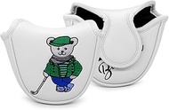 Montela Golf Putter Cover Bear Mallet Putter Covers Golf Club Head Covers Putter Headcover for Mallet Leather Golf Mallet Putter Headcovers with Magnetic for Taylormade Odyssey Scotty Cameron Ping