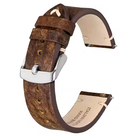 BISONSTRAP Italian Leather Strap 20mm Watch Strap 18mm Watch Band Men's Watch Strap Quick Release