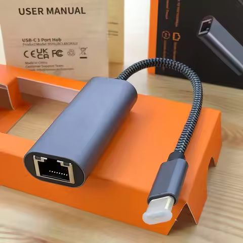 BRTRADING Adattatore Ethernet USB C Gigabit in Alluminio - 1000Mbps, Ethernet a Lan Thunderbolt 3 a 
