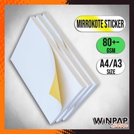 Mirrokote Sticker (A4 Size, A3 Size, 12x18") Adhesive Sticker, Sticker Printing, Sticker Supply, Sti