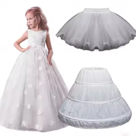 Flower Girls Petticoat Underskirt Cosplay Party Children kids Enfant Fille Lolita Ballet Tutu Skirt 