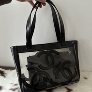中古包 Chanel 香奈兒 CC PVC 拼皮托特包