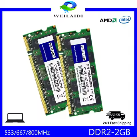 Memoria Ram DDR2 2GB 4GB PC2-6400S 800MHz PC2-5300S 667MHZ 200PIN 1.8V Non-ECC SO-DIMM Desktop Lapto