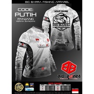 FISHING JERSEY BARRA FISHING APPAREL 2511 CUSTOME NAME CAMOU FISH WHITE