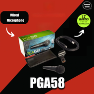 Shure PGA58 ไมโครโฟนแบบมีสายไดนามิก Cardioid Live Vocal แบบมีสายแบบใช้มือถือพร้อมรูปแบบ Pick-up Card