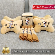 CODE N97P SNOOPY CAR PILLOW SNOOPY TRASH CAN SNOOPY CAR ACCESSORIES ECONOMIC PACKAGE