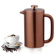 Highwin 8-Cup Double Wall Insulated Stainless Steel French Coffee Press 34-Ounce Durable Coffee Tea