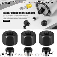 FKILA Collet Chuck, Carbon Steel With Nut Router Collet Chuck Adapter,  6mm 6.35mm 8mm Electric Rout