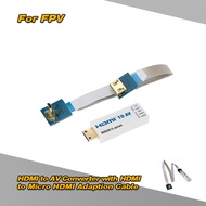 RCD3015 Mini HDMI to AV Converter with HDMI to Micro HDMI Adaption Cable for FPV Aerial Photography