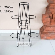 HOT SALE!! KODE-597 STANDING POT / Rak tanaman hias / Rak bunga besi isi 7 Diameter 15/18 cm