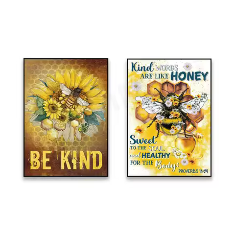 Kind Words Are Like Honey Bible Verse Print, Be Kind Vintage Poster, Choose Kind Poster, Bible Gift,