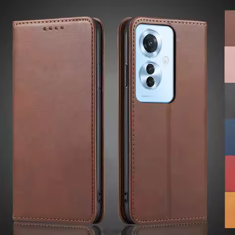 Magnetic attraction Leather Case for OPPO Reno 11F / Reno11F Holster Flip Cover Case Wallet Phone Ba