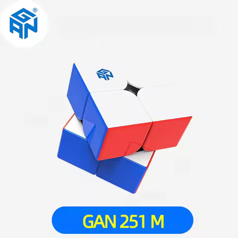 GAN 251 M Pro Magnetic Speedcube Gan251m Air Leap 2x2 Explorer Speed Cube Professional Magic Cube Pu