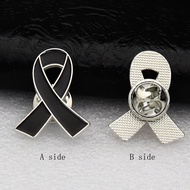 Black Bow For Mourning In A Brooch Size 2 Cm. Gentle Neat Work Giving Calm Image.