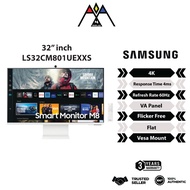 Samsung Flat 32" M8 Smart Monitor VA Panel | 4K UHD| 4ms GTG| 60Hz | LS32CM801UEXXS