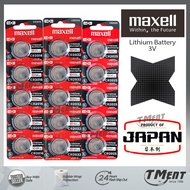 (JAPAN) MAXELL CR2032 CR2025 CR2016 CR1632 CR1220 CR1616 CR1620 CR1216 Lithium Battery Remote jam Ca