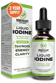 Liquid Iodine Potassium Drops - 1300 Servings | Large 2oz Bottle | Great Taste | 2X Absorption | Jus
