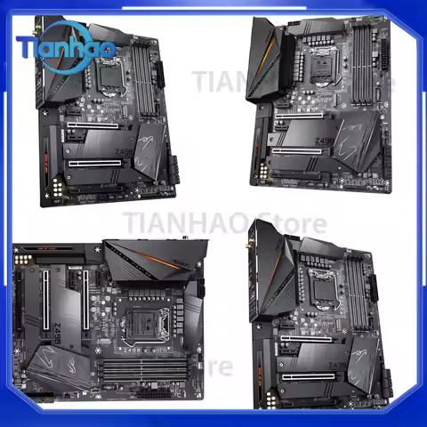 Motherboard for Gigabyte Z490 AORUS PRO AX DDR4 LGA 1200 supporting Intel Core i7 i9 processors for 
