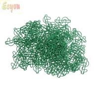 ECYOU 100 Pcs Dollar Shape Paper Clips, Plastic-coated Metal Green Metal Paper Clips, Novelty Dollar