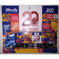 LORI LORRY TRUCK ECO SHOP VIRAL LOGO TENGAH 20th ANNIVERSARY 2023 BLUE BIRU PRIME MOVER LIMITED EDIT