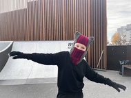 鉤針巴拉克拉法帽克蘭西圖案。二十位飛行員滑雪面罩圖案。無簷便帽