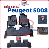 5D PLASTIC Floor Edge Molded Mat for PEUGEOT 5008, standard form, TPE plastic material, 1 set of 3 p