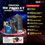 iHAVECPU คอมประกอบ MAR7800XT-28 INTEL I7-14700F / Z790 / RX 7800 XT 16GB / 32GB DDR5 5200MHz (SKU-240317802)