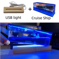 Cruise Ship Fluid Liquid Drift Bottle Glow Hourglass Desktop Decoration Creative Cruise Iceberg Fidg