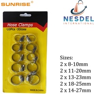 Hose Clamp Adjustable High Quality 10pcs per pack I Nesdel