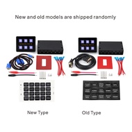 Keenso 12V / 24V 6 Gang Waterproof Control Panel Box LED Switch Panel for Car Boat Universal Circuit