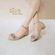 Children's Shoes (Front Shop Is On Ratchada) Try It)H144 Gold Color Flower Decoration