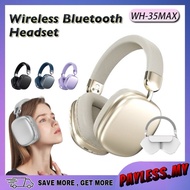 WH35Max Wireless Headset Bluetooth 5.3 Headphone HiFi With Mic Gaming Music Foldable Over Ear Sport 
