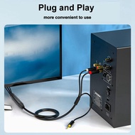 Audio Cable Digital SPDIF/Optical & Coaxial to Analog L/R &3.5mm AUX Stereo Audio Cable