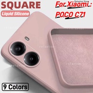 POCOC71 Square Liquid Silicone Casing For Xiaomi POCO C71 C 71 POCOC71 PocoPhone C71 4G 5G Fashion S