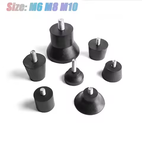 4Pcs Feet Pad Rubber M6 M8 M10 Adjustable Feet Pad Screw Table Chair Balck Leveling Foot Pad Furnitu