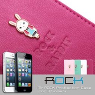 【已售完勿下單】ROCK 兔子小嘰系列皮套 for Apple iPhone 5/5s/SE ─ 玫紅款