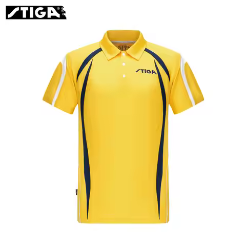 Stiga Table Tennis Clothes for Men, Quick Dry Sportswear, Short Sleeved, Ping Pong Shirt, Badminton 